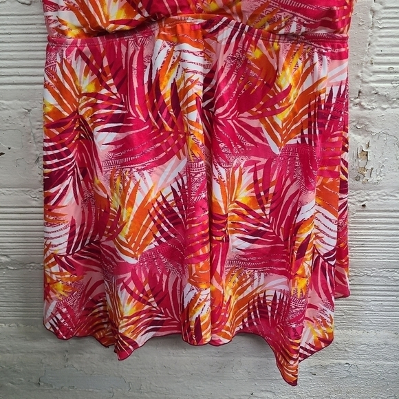 Ocean Dream Signature Tahitian Palm Sharkbite Swim Dress  Size 14 - Picture 2 of 5